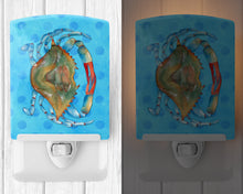 Load image into Gallery viewer, Blue Crab Blue Polkadot Ceramic Night Light BB8246CNL