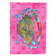 Load image into Gallery viewer, Blue Crab Pink Polkadot Flag Canvas House Size BB8249CHF