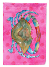 Load image into Gallery viewer, Blue Crab Pink Polkadot Garden Flag - Outdoor Decorative Yard Flag BB8249GF