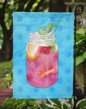 Load image into Gallery viewer, Mason Jar Cocktail Blue Polkadot Garden Flag - Outdoor Decorative Yard Flag BB8251GF
