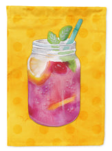 Load image into Gallery viewer, Mason Jar Cocktail Yellow Polkadot Garden Flag - Outdoor Decorative Yard Flag BB8252GF