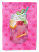 Load image into Gallery viewer, Mason Jar Cocktail Pink Polkadot Garden Flag - Outdoor Decorative Yard Flag BB8254GF