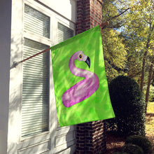 Load image into Gallery viewer, Flamingo Floaty Green Polkadot Flag Canvas House Size BB8255CHF
