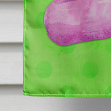 Load image into Gallery viewer, Flamingo Floaty Green Polkadot Flag Canvas House Size BB8255CHF