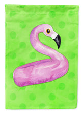 Load image into Gallery viewer, Flamingo Floaty Green Polkadot Garden Flag - Outdoor Decorative Yard Flag BB8255GF