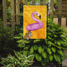 Load image into Gallery viewer, Flamingo Floaty Yellow Polkadot Garden Flag - Outdoor Decorative Yard Flag BB8257GF