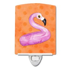 Load image into Gallery viewer, Flamingo Floaty Orange Polkadot Ceramic Night Light BB8258CNL