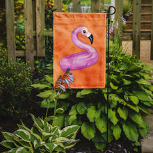 Load image into Gallery viewer, Flamingo Floaty Orange Polkadot Garden Flag - Outdoor Decorative Yard Flag BB8258GF