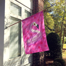 Load image into Gallery viewer, Flamingo Floaty Pink Polkadot Flag Canvas House Size BB8259CHF