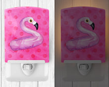 Load image into Gallery viewer, Flamingo Floaty Pink Polkadot Ceramic Night Light BB8259CNL