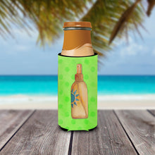 Load image into Gallery viewer, Message in a Bottle Green Polkadot   Hugger for slim cans BB8260MUK