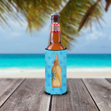 Load image into Gallery viewer, Message in a Bottle Blue Polkadot   Hugger for slim cans BB8261MUK