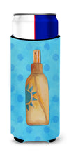Load image into Gallery viewer, Message in a Bottle Blue Polkadot   Hugger for slim cans BB8261MUK