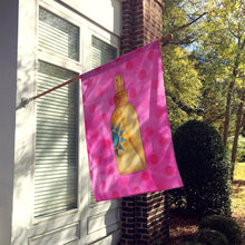 Load image into Gallery viewer, Message in a Bottle Pink Polkadot Flag Canvas House Size BB8264CHF