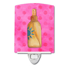 Load image into Gallery viewer, Message in a Bottle Pink Polkadot Ceramic Night Light BB8264CNL