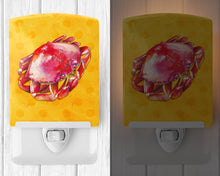Load image into Gallery viewer, Crab Yellow Polkadot Ceramic Night Light BB8267CNL