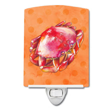 Load image into Gallery viewer, Crab Orange Polkadot Ceramic Night Light BB8268CNL