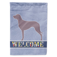 Load image into Gallery viewer, Weimaraner Welcome Flag Canvas House Size BB8280CHF