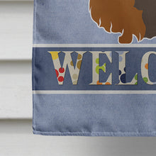 Load image into Gallery viewer, Longhaired Dachshund Welcome Flag Canvas House Size BB8287CHF