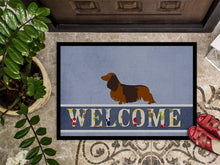 Load image into Gallery viewer, Longhaired Dachshund Welcome Doormat - 24x36 Decorative Floor Mat – Indoor/Outdoor Rug with Artistic Flair BB8287JMAT