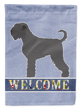 Load image into Gallery viewer, Black Russian Terrier Welcome Garden Flag - Outdoor Decorative Yard Flag BB8293GF