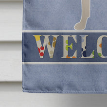 Load image into Gallery viewer, Saarloos Wolfdog Welcome Flag Canvas House Size BB8296CHF