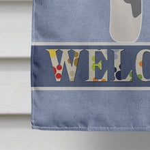 Load image into Gallery viewer, Miniature Schnauzer Welcome Flag Canvas House Size BB8298CHF