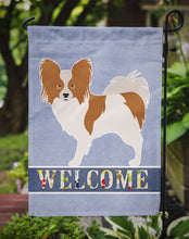 Load image into Gallery viewer, Papillon Welcome Garden Flag - Outdoor Decorative Yard Flag BB8310GF