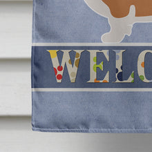Load image into Gallery viewer, Pembroke Welsh Corgi Welcome Flag Canvas House Size BB8320CHF