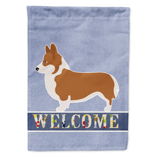Load image into Gallery viewer, Pembroke Welsh Corgi Welcome Flag Canvas House Size BB8320CHF