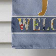Load image into Gallery viewer, Finnish Spitz Welcome Flag Canvas House Size BB8343CHF