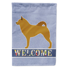 Load image into Gallery viewer, Finnish Spitz Welcome Flag Canvas House Size BB8343CHF
