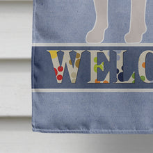 Load image into Gallery viewer, American Bulldog Welcome Flag Canvas House Size BB8348CHF