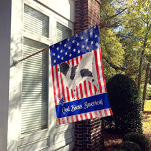 Load image into Gallery viewer, Wetterhoun Frisian Water Dog American Flag Canvas House Size BB8363CHF