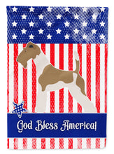Load image into Gallery viewer, Wire Fox Terrier American Flag Canvas House Size BB8365CHF