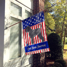 Load image into Gallery viewer, Black Russian Terrier American Flag Canvas House Size BB8374CHF