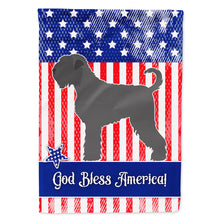 Load image into Gallery viewer, Black Russian Terrier American Flag Canvas House Size BB8374CHF