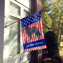 Load image into Gallery viewer, Groenendael Belgian Shepherd American Flag Canvas House Size BB8382CHF
