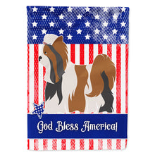 Load image into Gallery viewer, Biewer Terrier American Flag Canvas House Size BB8389CHF