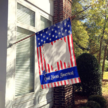 Load image into Gallery viewer, German Spitz American Flag Canvas House Size BB8398CHF
