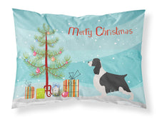 Load image into Gallery viewer, English Springer Spaniel Christmas Fabric Standard Pillowcase – Artistic Decorative Front, White Back BB8435PILLOWCASE