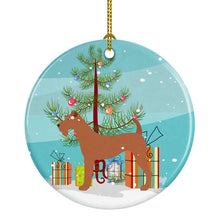 Load image into Gallery viewer, Irish Terrier Christmas Ornament - Round Ceramic Ornament – Artist-Designed Keepsake Decoration BB8438CO1