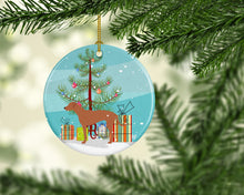 Load image into Gallery viewer, Rhodesian Ridgeback Christmas Ornament - Round Ceramic Ornament – Artist-Designed Keepsake Decoration BB8439CO1