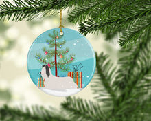 Load image into Gallery viewer, Skye Terrier Christmas Ornament - Round Ceramic Ornament – Artist-Designed Keepsake Decoration BB8440CO1
