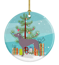 Load image into Gallery viewer, Weimaraner Christmas Ornament - Round Ceramic Ornament – Artist-Designed Keepsake Decoration BB8442CO1
