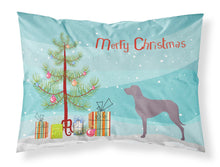 Load image into Gallery viewer, Weimaraner Christmas Fabric Standard Pillowcase – Artistic Decorative Front, White Back BB8442PILLOWCASE
