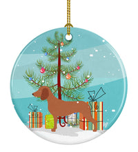 Load image into Gallery viewer, Bavarian Mountian Hound Christmas Ornament - Round Ceramic Ornament – Artist-Designed Keepsake Decoration BB8447CO1