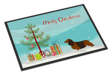 Load image into Gallery viewer, Longhaired Dachshund Christmas Doormat - 24x36 Decorative Floor Mat – Indoor/Outdoor Rug with Artistic Flair BB8449JMAT