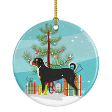 Load image into Gallery viewer, Appenzeller Sennenhund Christmas Ornament - Round Ceramic Ornament – Artist-Designed Keepsake Decoration BB8450CO1