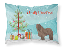 Load image into Gallery viewer, Bergamasco Shepherd Christmas Fabric Standard Pillowcase – Artistic Decorative Front, White Back BB8453PILLOWCASE